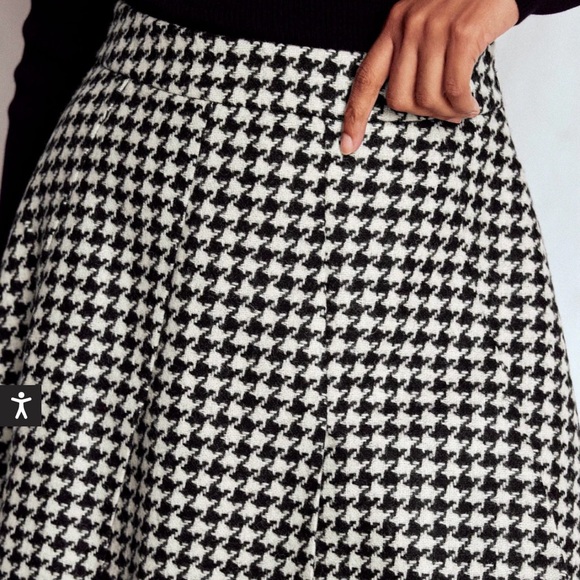 Boden NWT Fit and Flare Houndstooth Wool Skirt. Size 12. - Picture 6 of 8